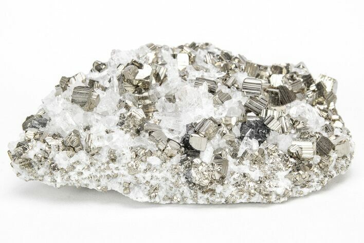 Sparkling Cubic Pyrite with Sphalerite and Quartz - Peru #213654